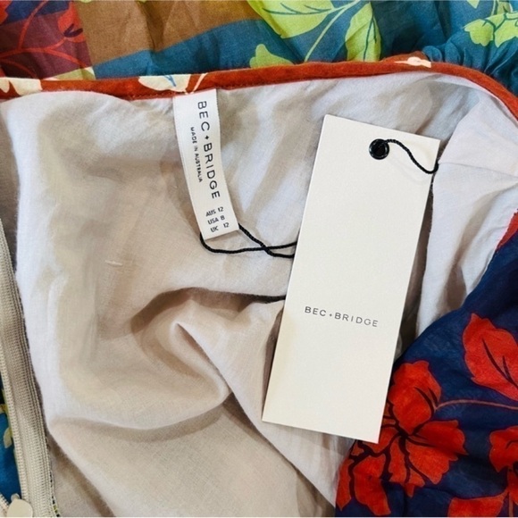 Bec & Bridge SZ 8 NWT Woodstock Patchwork Boho Cutout Cotton/Silk Maxi Dress - Picture 15 of 15